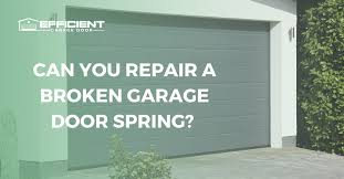can you repair a broken garage door