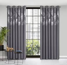silver blackout eyelet curtains