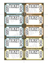 Printable Tickets For Students Download Them Or Print