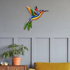 Hummingbird Colorful Sculpture Wall Art