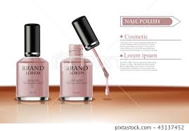 nail polish vector realistic packaging