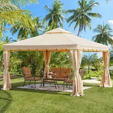 12 Ft Beige Outdoor Canopy Gazebo