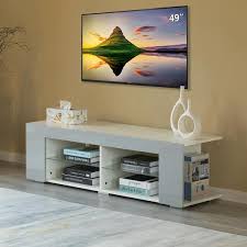 Basicwise White Entertainment Tv Stand