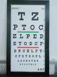 asf snellen chart 6 meter with frame