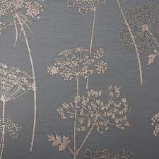 Wild Flower Charcoal Wallpaper Sample