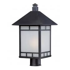 Nuvo Drexel Outdoor Post Light Fixture Stone Black Frosted Seed Glass Nuvo 60 5605 Homelectrical Com