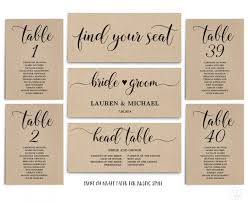 Rustic Wedding Seating Chart Template Header Signs And