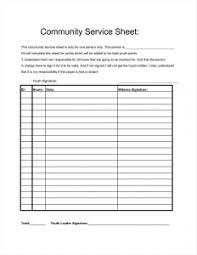 Incredible Community Service Form Template Blank Verification