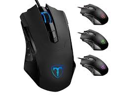 tropro gaming mouse wired breathing