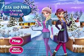 frozen winter dress up dressing games