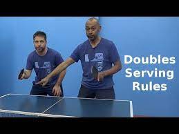 doubles serving rules table tennis