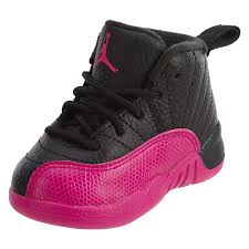 Jordan 12 Retro Gt Toddlers Basketball Shoes Black Deadly Pink 819666 026