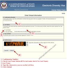 how to check dv lottery status on