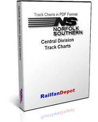 Details About Norfolk Southern Central Division Track Chart 2002 Pdf On Cd Railfandepot