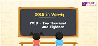 2018 in words how to write in english