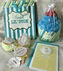 hallmark baby gift in bag blue bath set