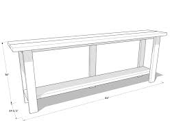 easy diy wood console table plan diy