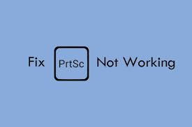 how to fix print screen not working on