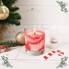 how to make candy cane swirl candles