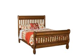 solid wood mission slat sleigh bed from