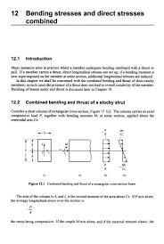 12 bending stresses and direct stresses