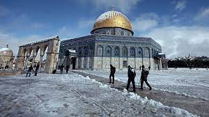 'forty years, but the whole earth is a mosque for you, so pray wherever you are when the time for prayer comes.' Subhana Llah Al Aqsa Mosque Covered In Snow Images Pass The Knowledge Light Life