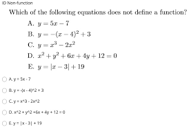 Solved Id Non Function Which Of The