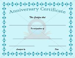 Anniversary Certificate Template Anniversary Certificate Templates