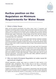 This paper addresses the importance of embracing and implementing quality air. Eureau Resources Position Papers