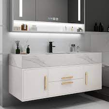 White Floating Bathroom Vanity Set