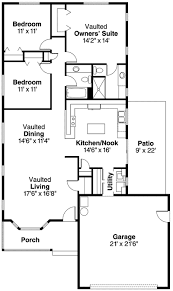Narrow Lot Ranch Home Plan 72624da