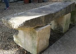 Hand Hewn Stone Garden Bench Seat 1800