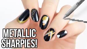 5 metallic nail art designs using