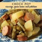 beans  greens and sausage  crock pot