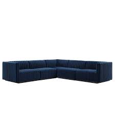performance velvet sectional sofa