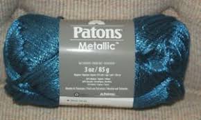 Details About Patons 3 Skeins Metallic Yarn Blue Steel Or Pewter Knit Crochet Craft