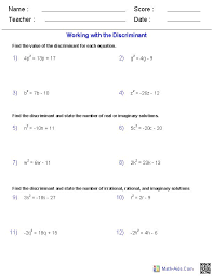 Quadratics Solving Quadratic Equations