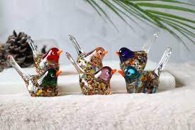 Miniature Murano Glass Birds Tiny
