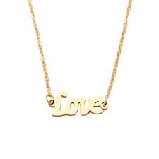 Wholesale Cacana Stainless Steel Necklace For Women Man Love Word Sharp Gold And Silver Color Pendant Necklace Engagement Jewelry Pendant For Necklace