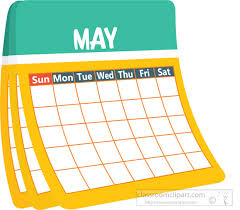 Calendar Clipart - monthly-calender-may-clipart-6227 - Classroom Clipart