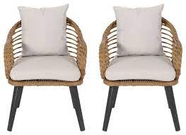 Madison Outdoor Wicker Club Chairs With