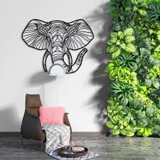 Big Elephant Metal Wall Art Oversized