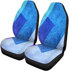 Set Of 2 Car Seat Covers Colorful Light