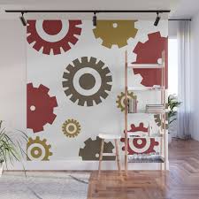 Steam Age Gears Wall Mural By Iso