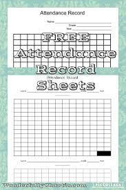 Free Homeschool Attendance Record Sheets Wonderfully Chaotic