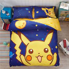 3 4pcs cute pikachu bedding set pokemon