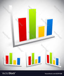 3d Bar Chart Bar Graph Elements For Presentation