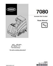 parts manual for tennant 7080 rider