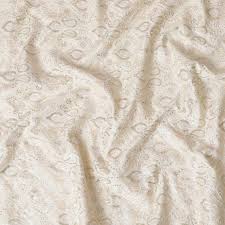 cream premium pure silk brocade fabric