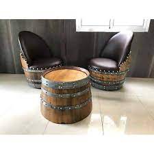 barrel chair whiskey barrel table